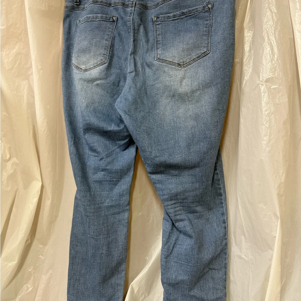 Workshop Republic Clothing Blue Floral Skinny Jeans. Size 10 - Picture 5 of 6